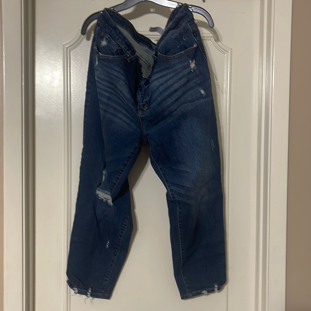 Two pairs of Boyfriend style Time and Tru jeans from Walmart